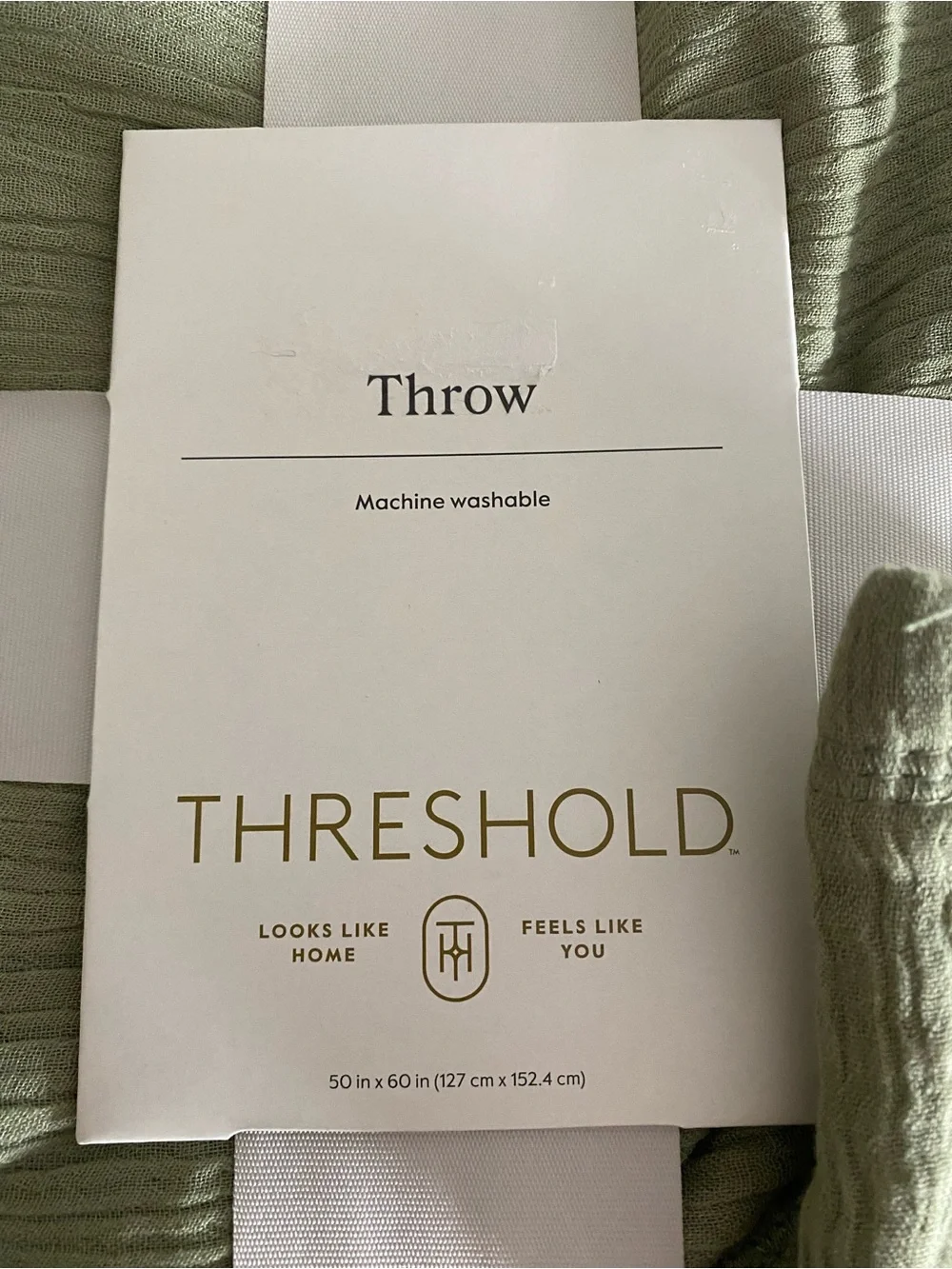 Threshold Sage Green Plush Sherpa Throw Blanket